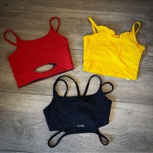 FIVE DANCEWEAR- Red, Yellow, and Black Dance Tops
